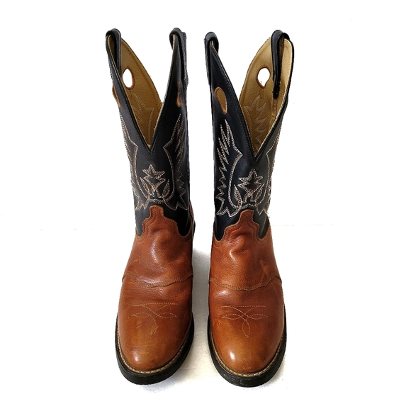 Quality Leather Oil & Chemical Resistant Work Western Cowboy Boots Size 10M - Picture 2 of 9